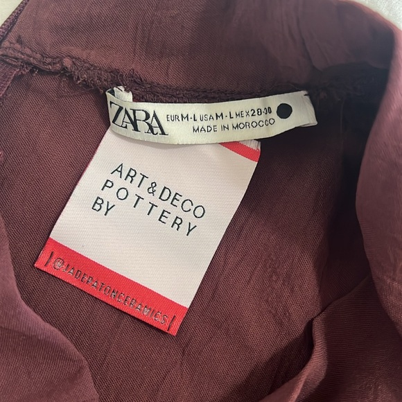 Zara Maxi Dress Long Sleeve Pottery Barn Collab Size Med / Large - Picture 11 of 12